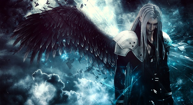 Villian Sephiroth in Final Fantasy VII